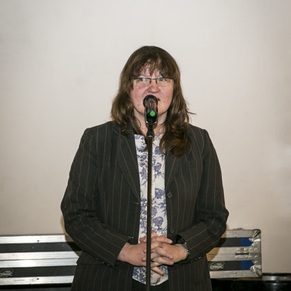 Kristīne Sinice lasīja savu darbu "Чорний клон".